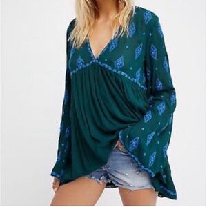 Embroidered Free People Top/ Mini Dress